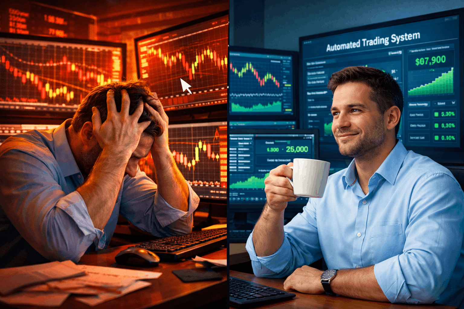 A comparision between a person who has not understood challenges and one who has of algo trading